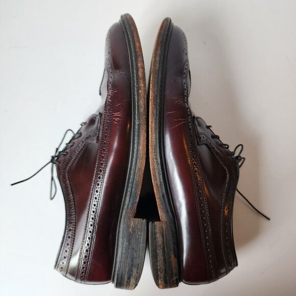 Florsheim Stratford Burgundy Oxblood Mens Size 9.5 Shoes 76400 Lace Wingtips main image 6